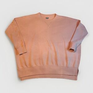 Aerie Women's XS Peach Pink Relaxed Fit Crewneck Sweatshirt Lightweight Pullover